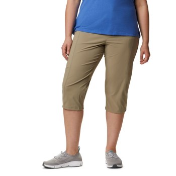 Dámské Kalhoty Columbia Just Right II Capri Pant Plus Sizes Hnědé QUDTNJ536